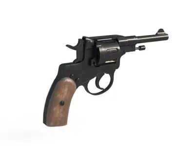 Modern revolver pistol 3D model