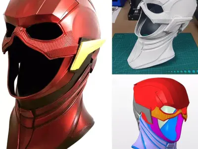 The Flash Justice League Helmet 3D Print Files 3D print model