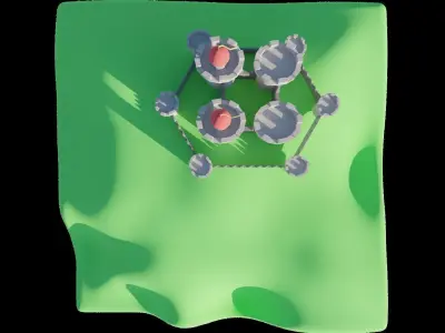 Low Poly Castle Free low-poly 3D model