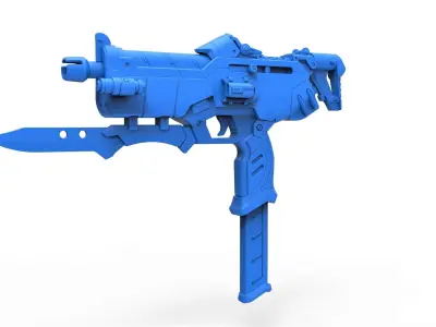 Gun of Sombra from the game Overwatch 3D model