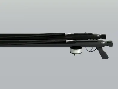 speargun carbon Low-poly 3D model