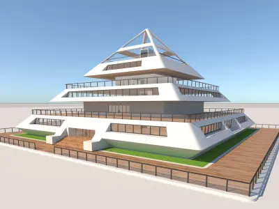 future building exterior-interior 3D model