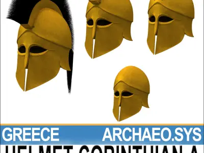Greek Corinthian Helmet A 3D model