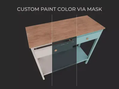 Console Table Low-poly 3D model buy