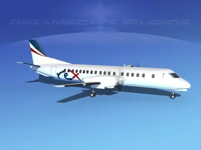 SAAB 2000 Rex Regional Express 3D model