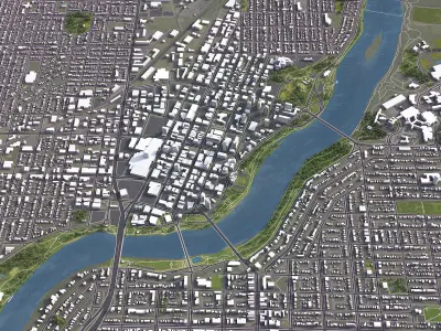 Saskatoon - 3D Model Low-poly 3D model