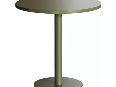 Metsu Round Metal Outdoor Bistro Table Low-poly 3D model