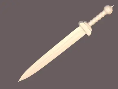 Roman Gladius Heroic Edition Detailed Melee Weapon FBX OBJ MAX Low-poly 3D model