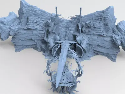 Avalon Gate mountain 2 3D model