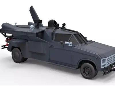 Buckaroo Bonzai Jet Truck Scale 1 to 24 3D print model