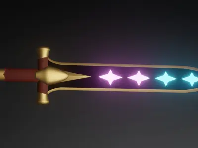 Star Sword Free low-poly 3D model