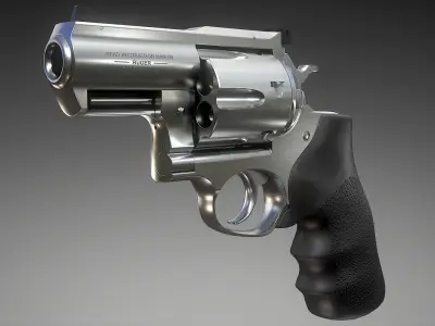 Ruger Super Redhawke Alaskan Low-poly 3D model
