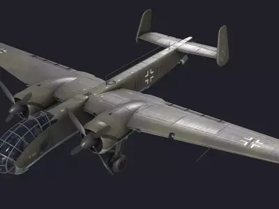 Ju-288 V103 Low-poly 3D model