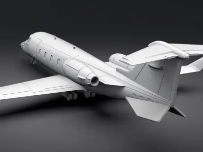 Learjet 55c Scale model 3D print model