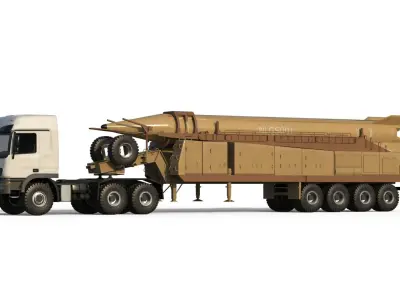 Iranian ballistic missile Shahab-3 3D model