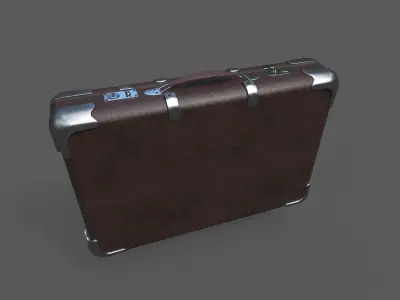Low Poly Valise 2 suitcase Low-poly 3D model