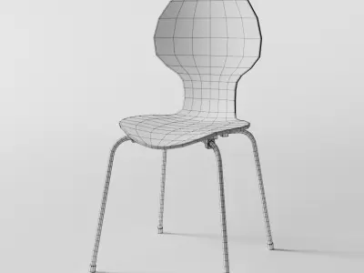 Wooden Chair Free 3D model buy