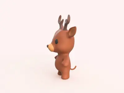 Little animal baby - Deer cute - Character004 Low-poly 3D model