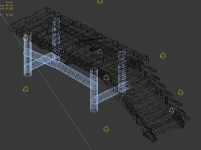 Pier-Wooden Ladder 35 3D model
