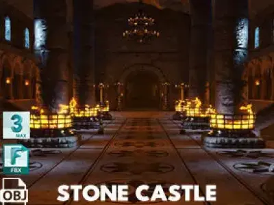 Stone Castle 3D model