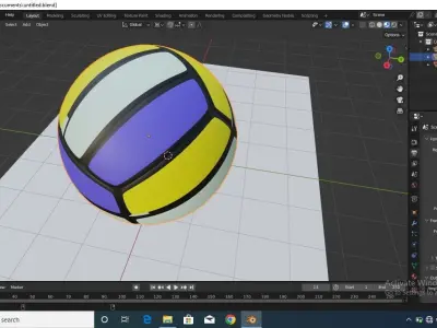 Volleyball 3d model Low-poly 3D model