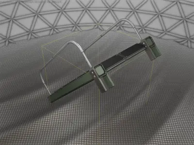 Sci-Fi Stairs - 18 - Green Version  Low-poly 3D model