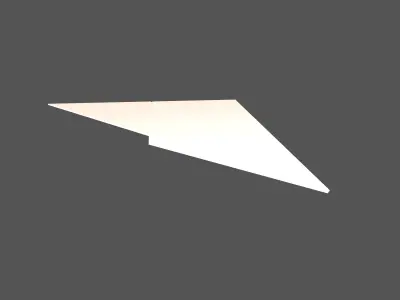 Paper Plane v5 001 Low-poly 3D model
