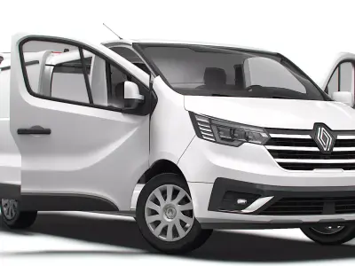 Renault Trafic Van L2H1 Tailgate HQInterior 2024 3D model