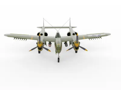 Lockheed P-38 Lightning 3D model