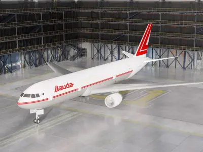 Boeing 767 300ER Lauda Air OE LAV Mozart Lauda Air Flight 004 3D model