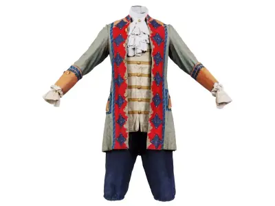 Star Decorated Historic Costume Low-poly 3D model