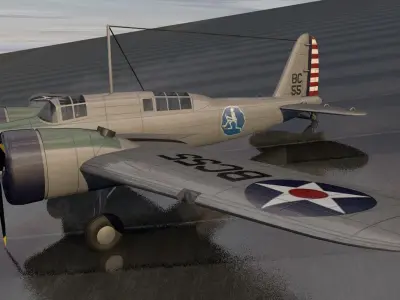 Curtiss A-18 Shrike II 3D model