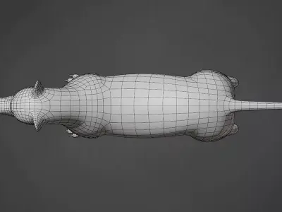 Wolf Base Mesh Free 3D model