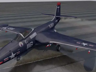 McDonnell F2H-2 Banshee 3D model