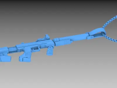 Gun Pendant Design 3D print model