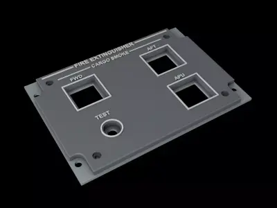 EMBRAER E1 OVERHEAD - FIRE EXTINGUISHER PANEL 3D print model