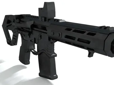 laos Game Gun Concept Low-poly 3D model