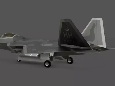 F-22A Raptor 3D Model Low-poly 3D model