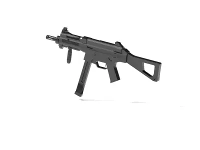 Ump5 Gun Free low-poly 3D model
