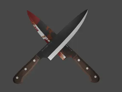 Kitchen Knife  Low-poly 3D model