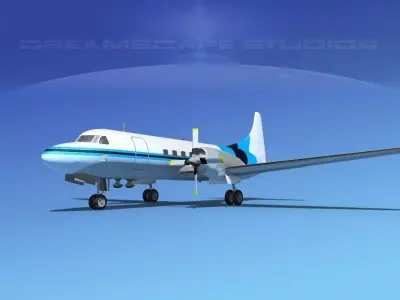 Convair CV-580 Corporate 1 3D model