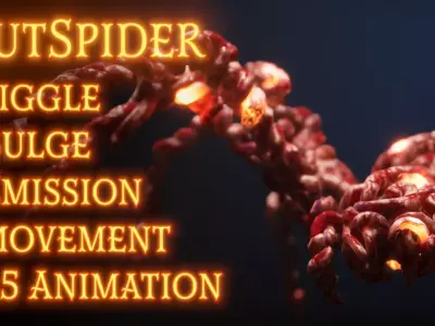Gut Spider for UE Low-poly 3D model