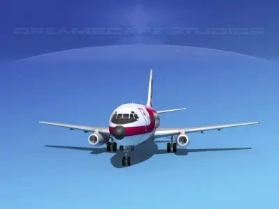 Boeing 737-100 Thai Airways 3D model