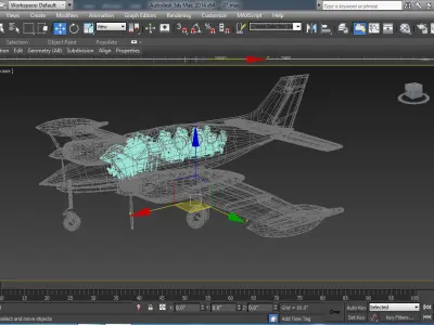 Cessna 401 Low-poly 3D model