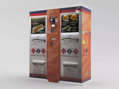 Salmon Dispenser Low-poly 3D model