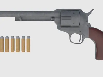 Colt 45 Revolver -- Game Ready Low-poly 3D model