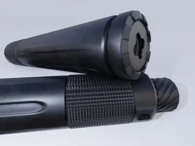 Suppressor Free Game Ready Free low-poly 3D model