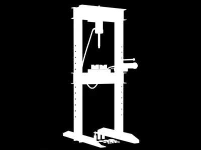 Hydraulic press CG470BHY Low-poly 3D model