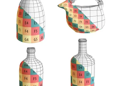 Crestview Accessories Vases Set Low-poly 3D model