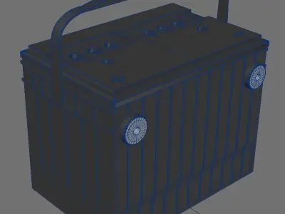 standard car battery 3D model